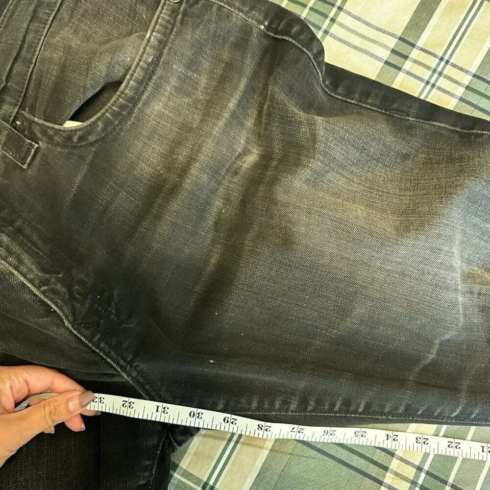True Religion Ricky‎ Relaxed Straight Mens 38 (actual 40x31) Black Denim Jeans